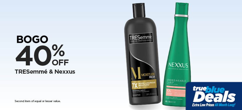 BOGO 40% Tresemmé & Nexxus