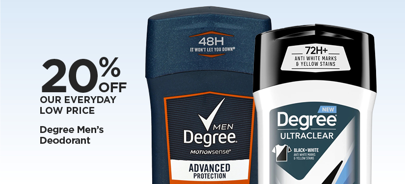 20% Off Degree Men's Deodorant