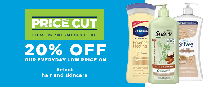20% Off Select Hair and Skin Care