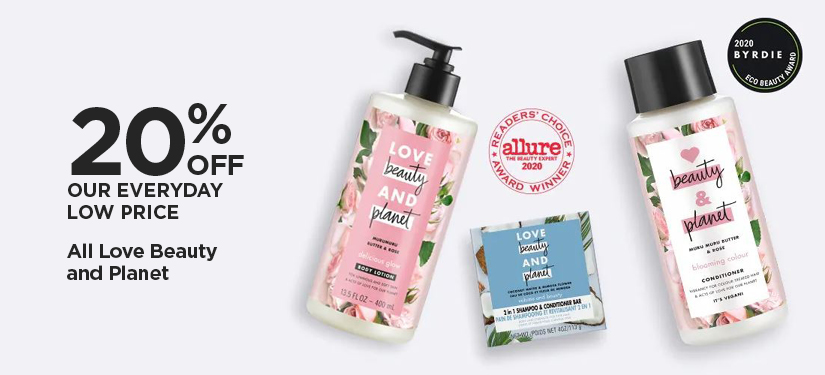 20% Off All Love Beauty and Planet