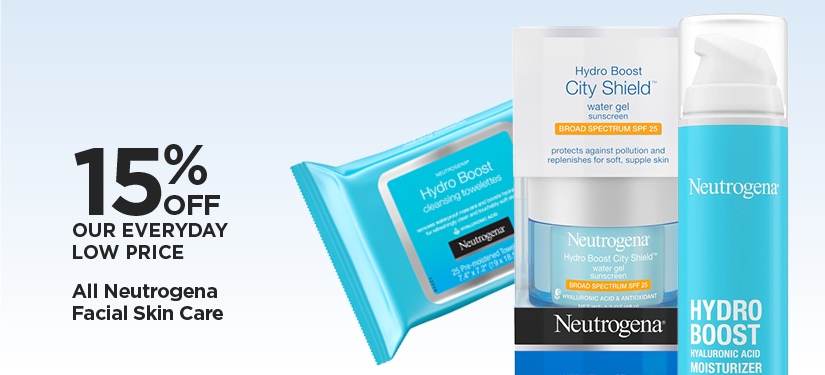 15% Off All Neutrogena Facial Skin Care