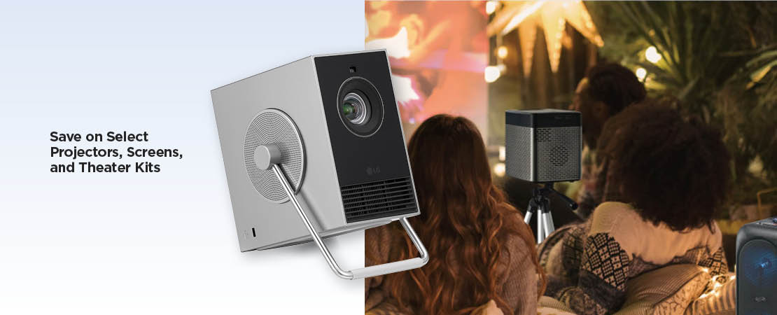 Save on Select Projectors, Screens, and Theater Kits