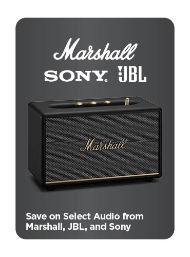 Save on Select Audio from Marshall, JBL, and Sony