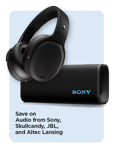 Save on Audio from Sony, Skullcandy, JBL, and Altec Lansing