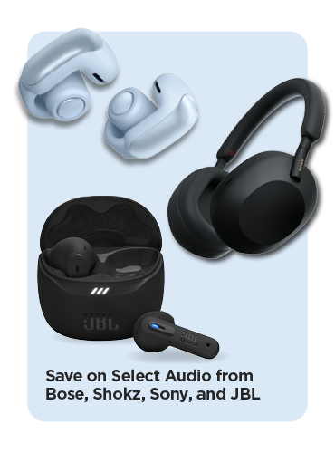 Save on Select Audio from Bose, Shokz, Sony, and JBL