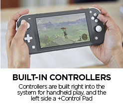 Nintendo Switch Lite has built in controllers