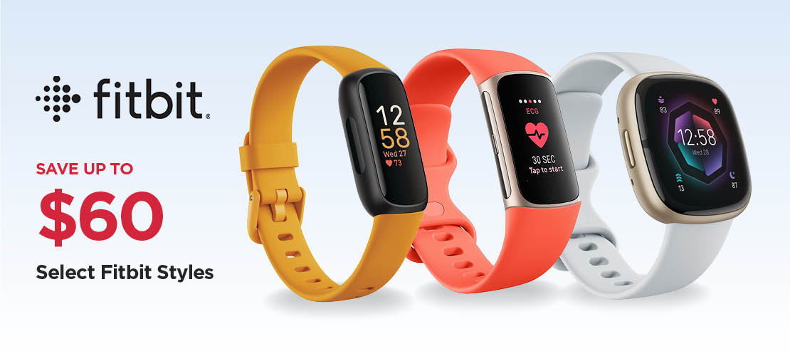 Save Up To $60 Select Fitbit Styles