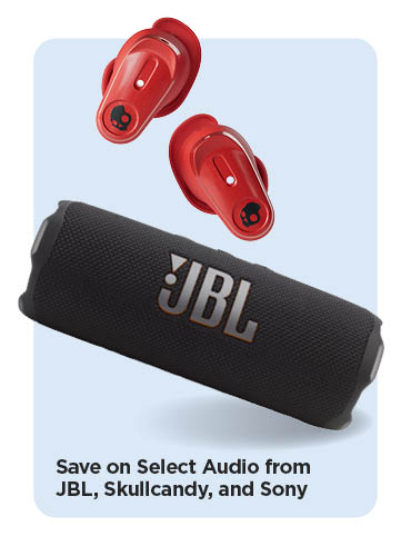 Save on Select Audio from JBL, Skullcandy, and Sony