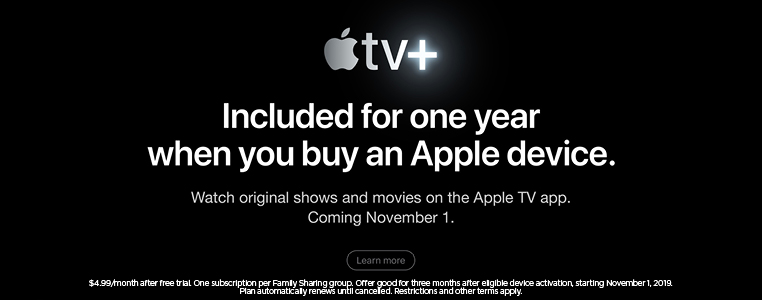 Apple TV+ free for one year