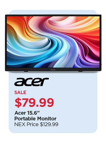 Sale $79.99 Acer 15.6in Portable Monitor