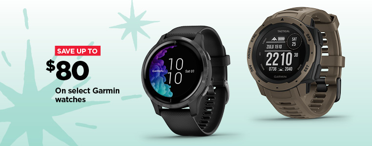 Save up to $80 on select Garmin Watches