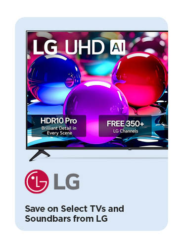 Select TVs and Soundbars from LG