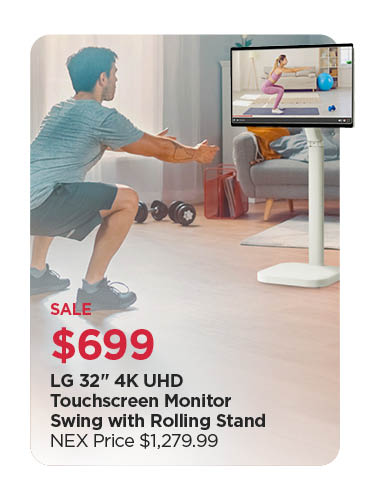 Sale $1049.99 LG 32inch 4K UHD Touchscreen Monitor Swing with Rolling Stand