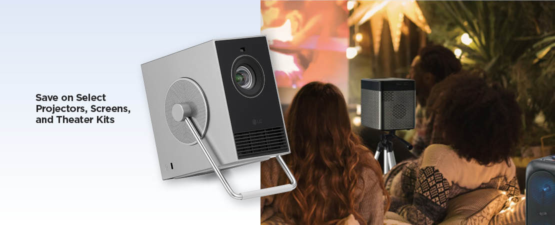 Save on Select Projectors, Screens, and Theater Kits