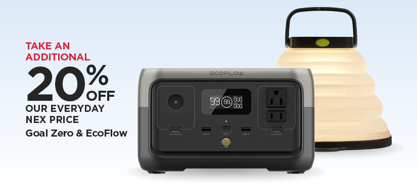 Take An Additional 20% Off Our Everyday NEX Price Goal Zero & EcoFlow