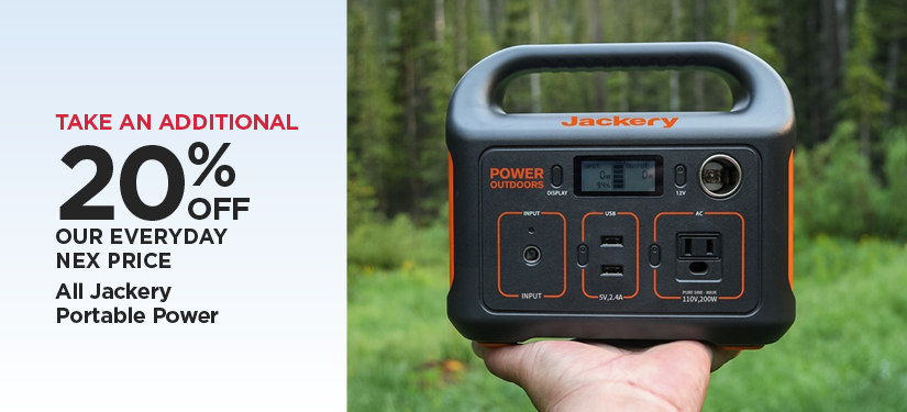 Take An Additional 20% Off Our Everyday NEX Price All Jackery Portable Power