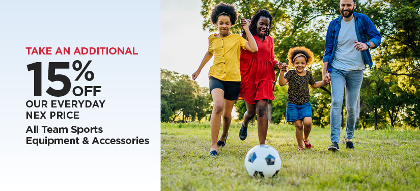 Take An Additional 15% Off Our Everyday NEX Price All Teams Sports Equipment & Accessories