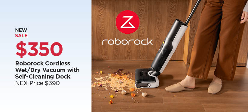 New! $350 Roborock Cordless Wet/Dry Vacuum with Self-Cleaning Dock, Reg $390