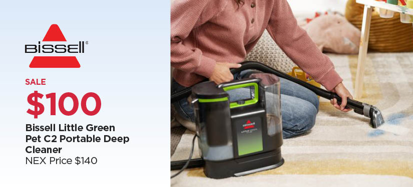 $100 Bissell Little Green Pet Portable Deep Cleaner, Reg $140