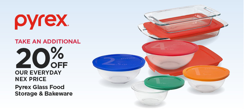 Pyrex Glass Food Storage & Bakeware