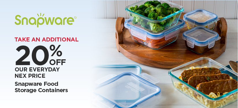 Take An Extra 20% Off Our Everyday NEX Price Snapware Food Storage Containers