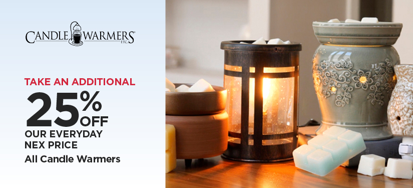 Take An Additional 25% Off Our Everyday NEX Price Candle Warmers