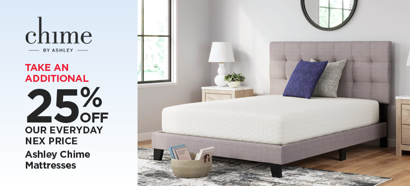 Take An Additional 25% Off Our Everyday NEX Price Ashley Chime Mattresses