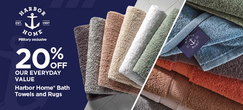 20% Off Our Everyday Value Harbor Home® Bath Towels and Rugs