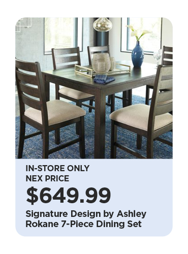 Signature Design by Ashley Rokane 7-Piece Dining Set, Reg $649.99