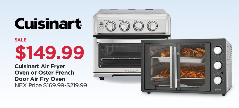 Cuisinart AirFryer Oven or Oster French Door Air Fry Oven, Reg $169.99-$219.99