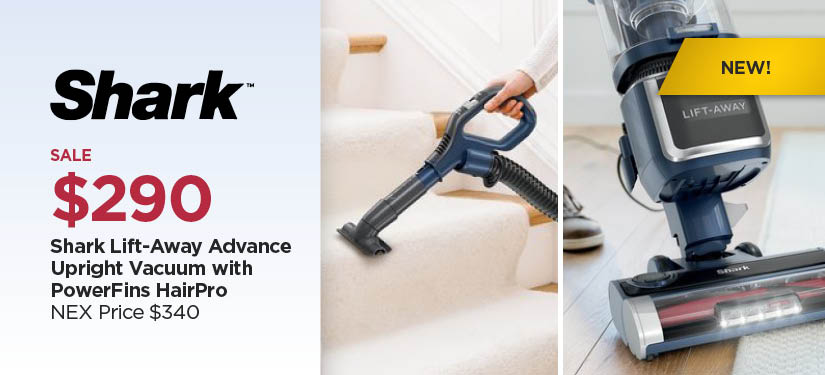 New! $290 Shark Lift-Away Advance Upright Vacuum with PowerFins HairPro, Reg $340