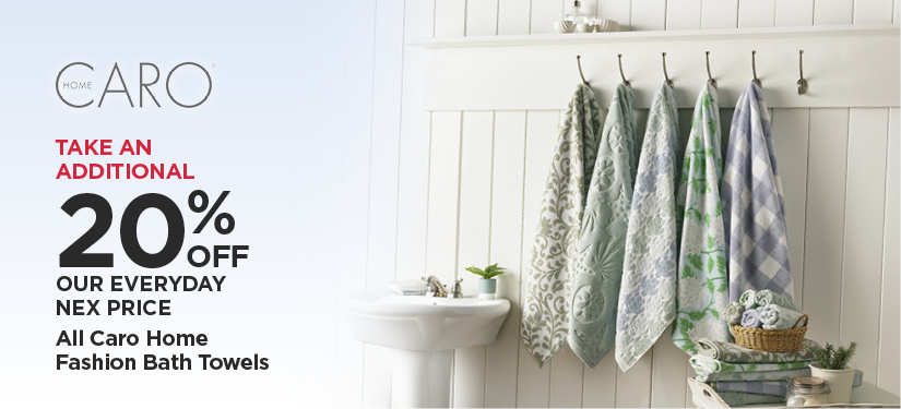 Take An Additional 20% Off Our Everyday NEX Price Caro Home Bath Towels