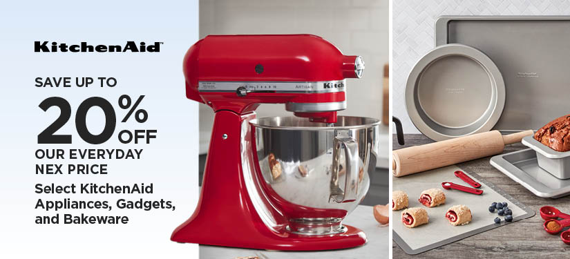Save Up To 20% Select KitchenAid Appliances, Gadgets, and Bakeware