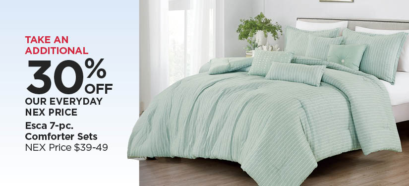 Take An Extra 30% Off Our Everyday NEX Price Esca 7-pc Comforter Sets, Reg $39-49