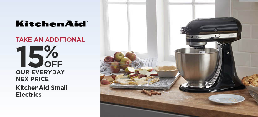 Take An Additional 15% Off Our Everyday NEX Price KitchenAid Small Electrics