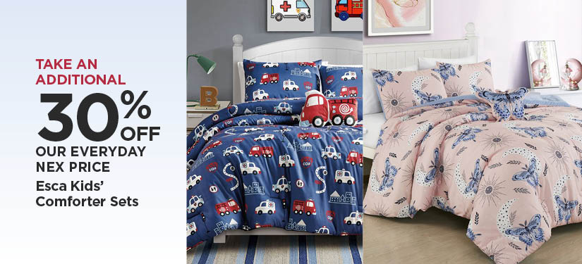 Take An Additional 30% Off Our Everyday NEX Price Esca Kids' Comforter Sets