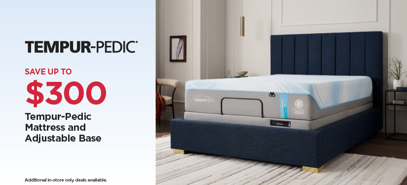 Save Up To $300 Tempur-Pedic Mattress and Adjustable Base