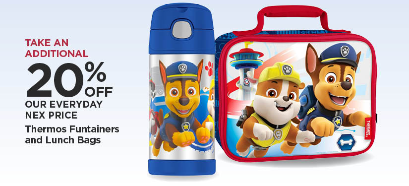 Take An Additional 20% Off Our Everyday NEX Price Thermos Funtainers and Lunch Bags