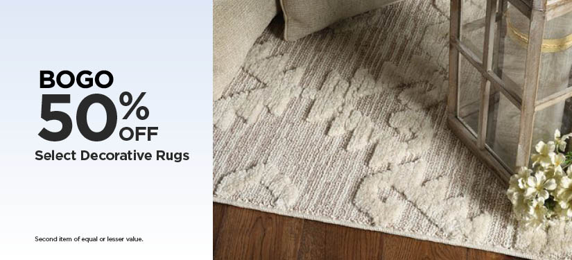 BOGO 50% Select Decorative Rugs