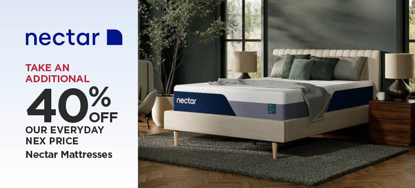 Take An Additional 40% Off Our Everyday NEX Price Nectar Mattresses