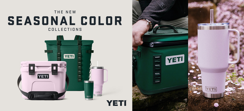 Yeti New Seasonal Colors Black Forest Green and Cherry