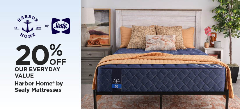 20% Off Our Everyday Value Harbor Home® by Sealy Mattresses