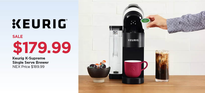 $179.99 Keurig K-Supreme Single Serve Brewer