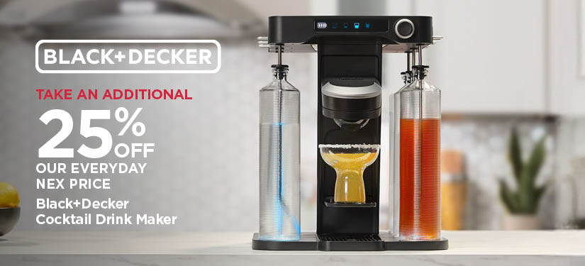 Take An Additional 25% Off Our Everyday NEX Price Black & Decker Cocktail Drink Maker