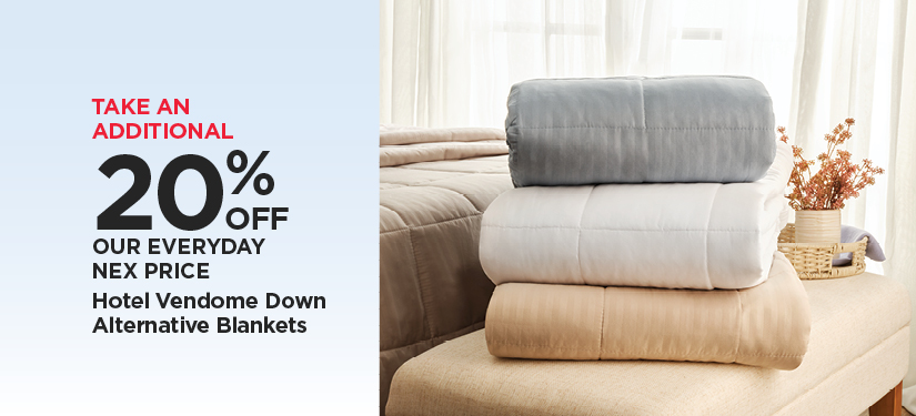 Take An Additional 20% Off Our Everyday NEX Price Hotel Vendome Down Alternative Blankets