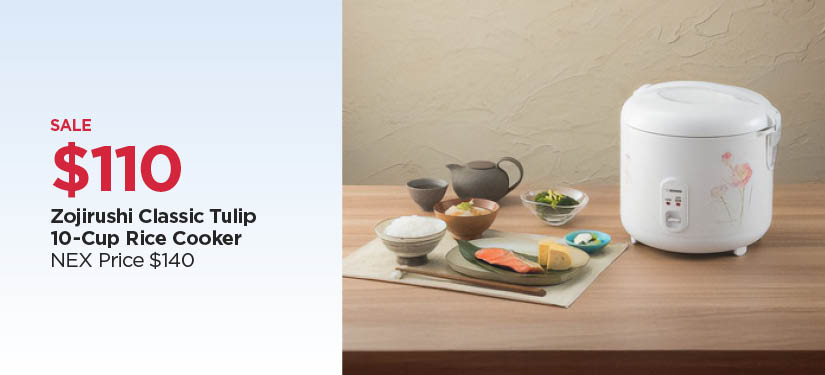 $109.99 Zojirushi Classic Tulip 10-Cup Rice Cooker, Reg $140