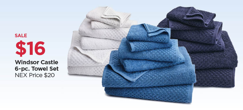 $16 Windsor Castle 6-pc. Towel Set, Reg $20