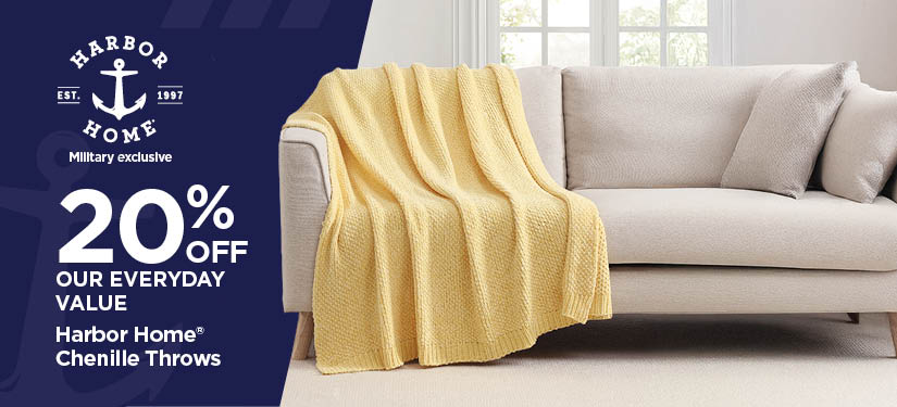 Take An Additional 20% Off Our Everyday NEX Price Harbor Home® Chenille Throws