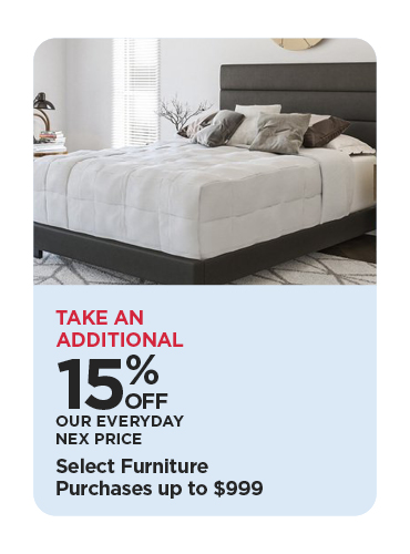 Save 15% with Select Furniture Purchases up to $999