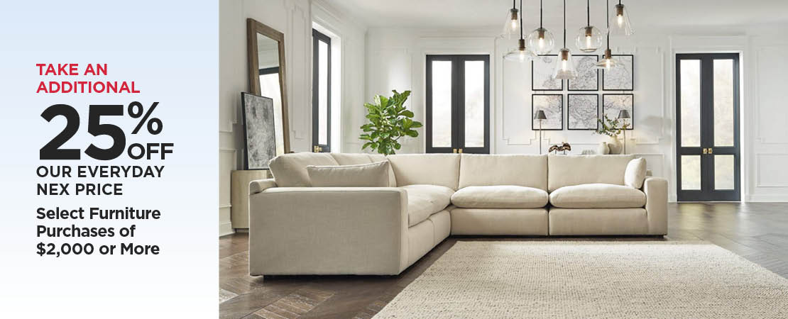 Save Up To 25% Select Furniture Purchases of $2,000 or More